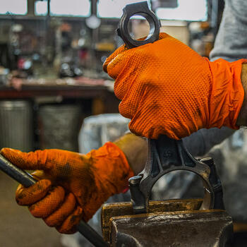 6-Pack Orange HD Nitrile Gloves Picture 2