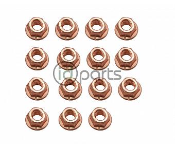 15 Copper Pinch Nuts M8 x 1.25