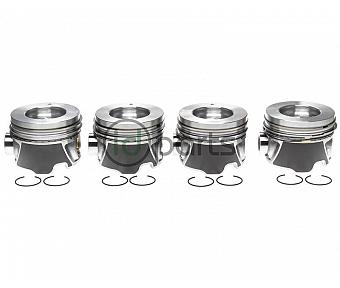Set of 4 Pistons With Rings For Right Bank [.020 Oversize] (LBZ)(LMM)(LLY)